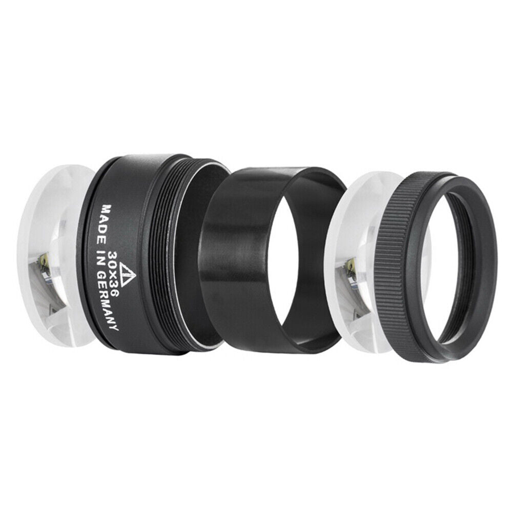 30X Magnifying Glass Optical Lens Magnifier Coin Watch Repair Loupe (Black)