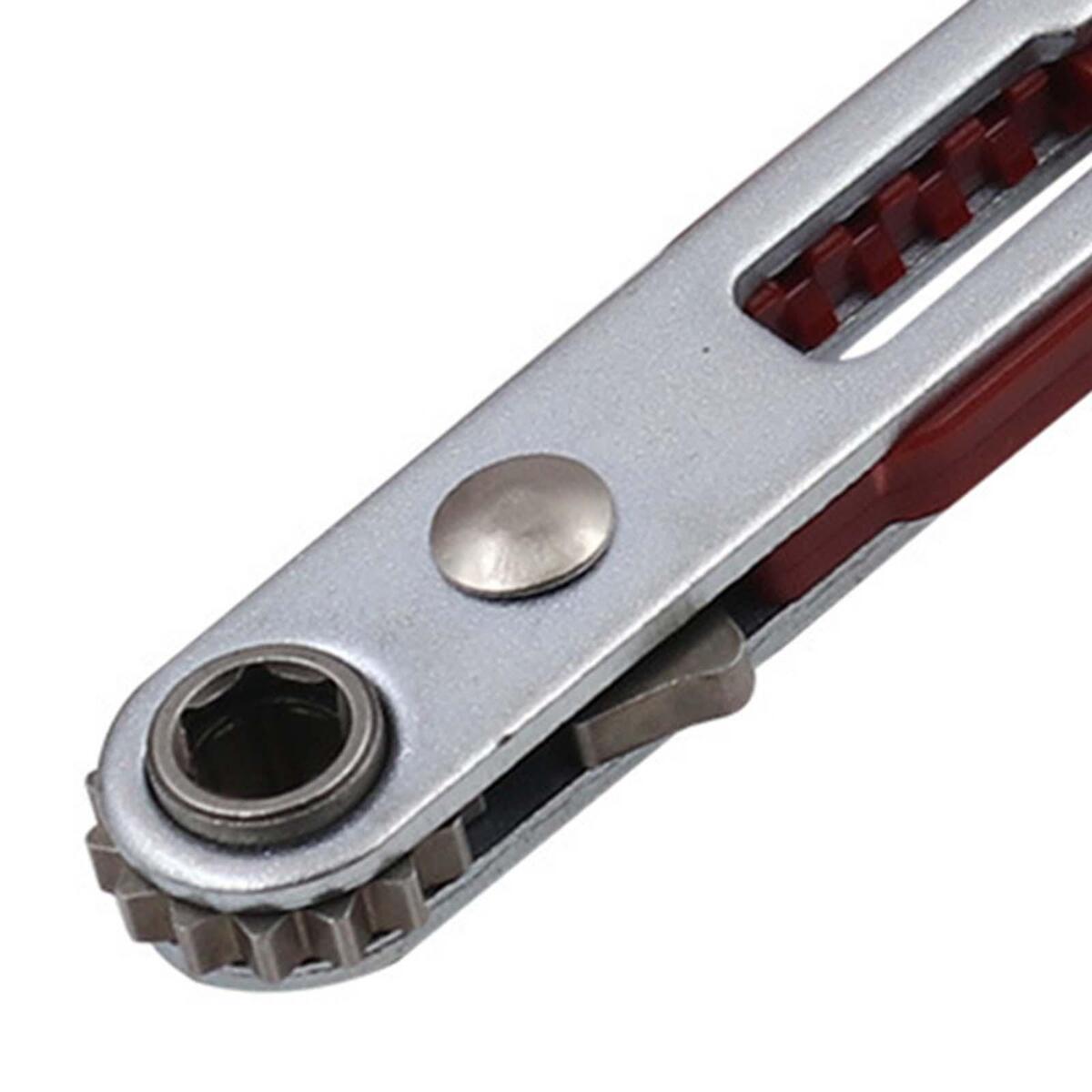 Low Profile Mini Ratchet Wrench 1/4 inch Offset Ratcheting Screwdriver