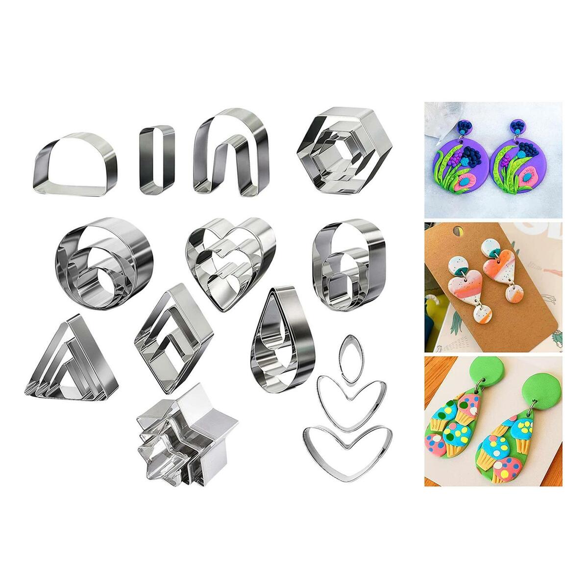 Stainless Steel Earring Cutting Mold DIY Cookie Cutters Set for Cake Biscuit