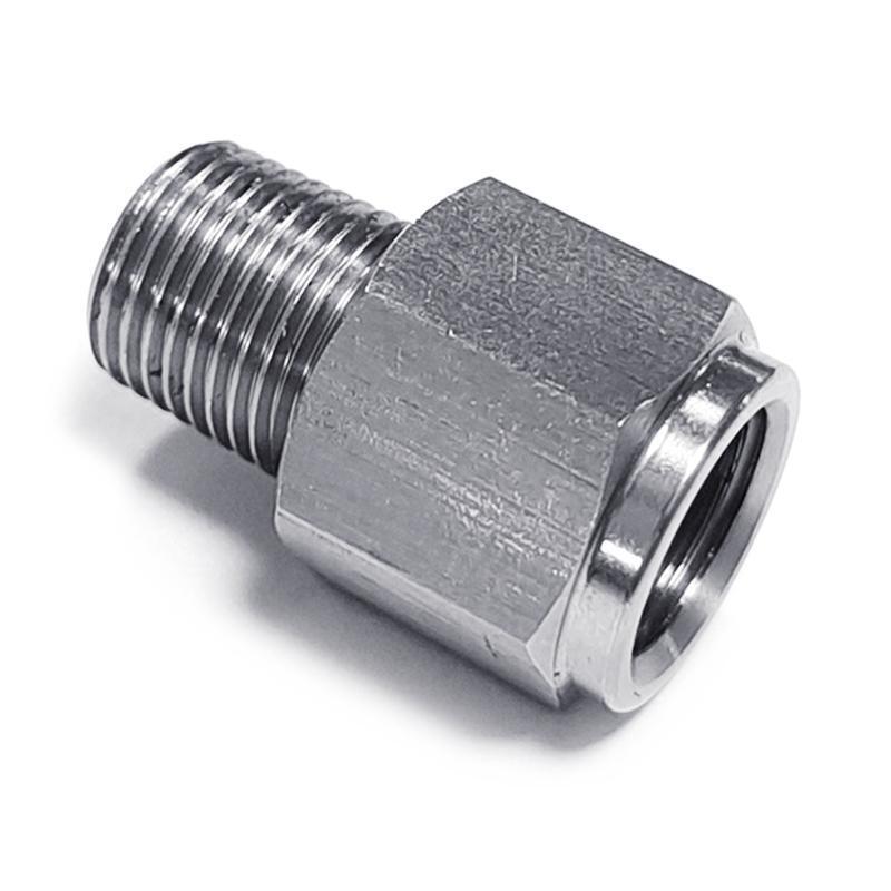 1/8NPT Female To M10x1.0 Male Reducer Oil Pressure Gauge Adapter Stainless Steel