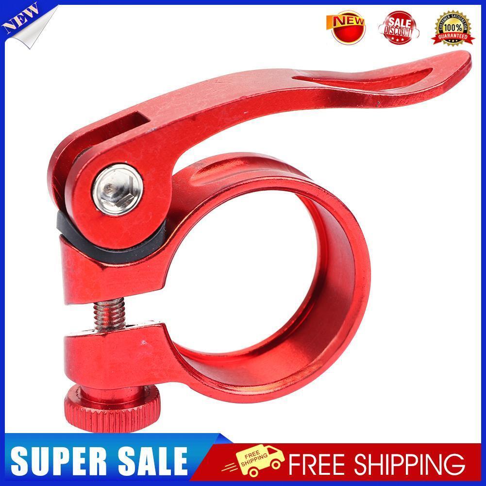 31.8mm Seatpost Clamp Quick Release MTB Bike Seat Post Tube Clip (Red)