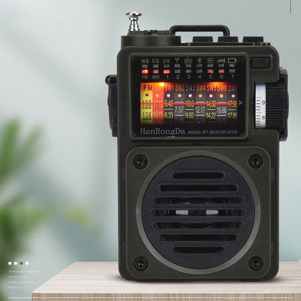 Portable Radio Bluetooth-compatible TF Card Playback Outdoor Radio Stereo