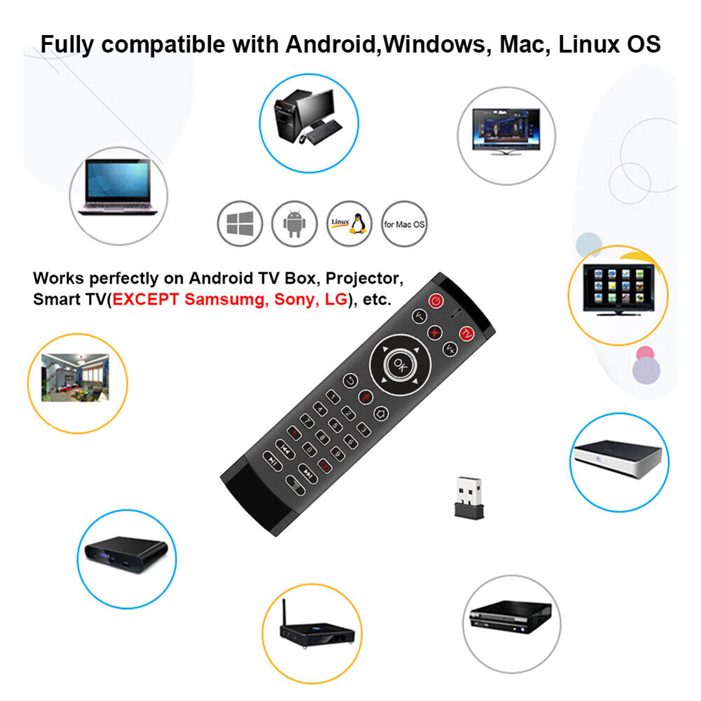T1 Pro 2.4G Wireless Air Mouse Gyro Remote Control Voice for Android TV Box