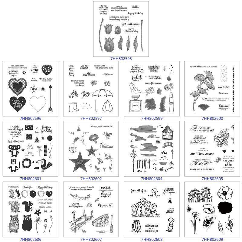 Clear Silicone Stampers Stamping Stencil for DIY Scrapbooking Journaling Albums