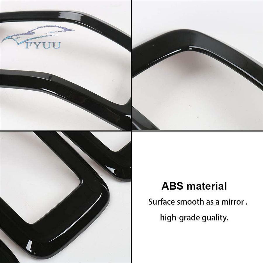 7 Pcs Black ABS Car Front Grille Inserts Ring Trim Cover For Jeep Cherokee 14-18