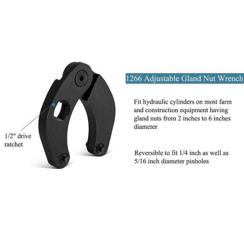 Adjustable Gland Nut Wrench Drive Small Universal Hydraulic Cylinder Spanner