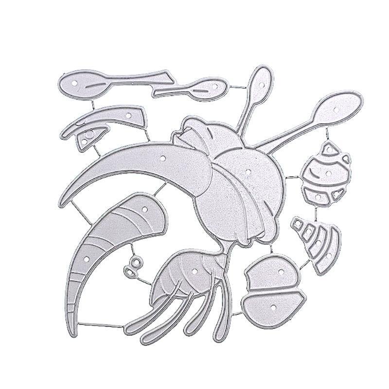 Bumble Bee Metal Cutting Dies Stencil DIY Scrapbooking Album Paper Card Template