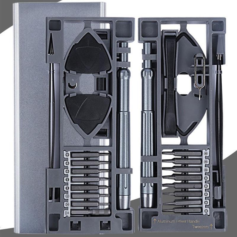 Multifunction Precision Screwdriver Set Steel & Aluminum Screwdriver Kit 24 In 1