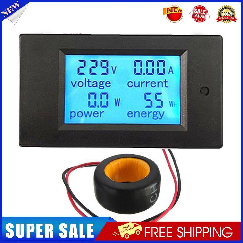 100 AC Digital LCD Power Panel Meter Monitor Power Energy Voltmeter Ammeter