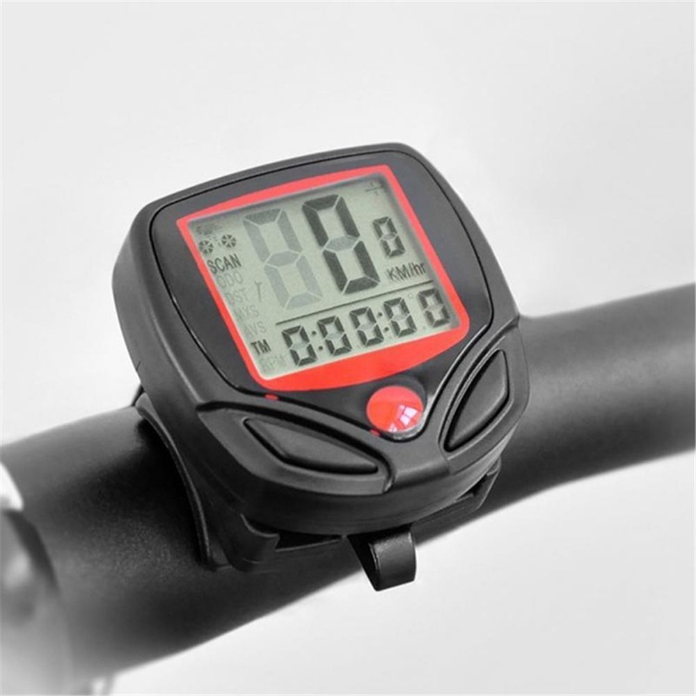 LCD Digital Riding Bicycle Odometer Bike Computer Speedometer Cycling Stopwatch