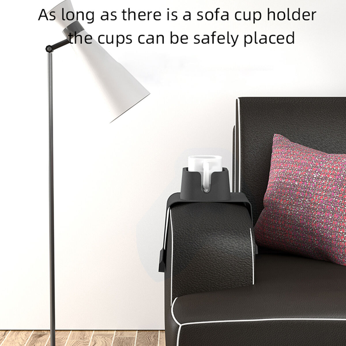 Sofa Arm Tray Table, Silicone Foldable Couch Armrest Side Holder for Drinks