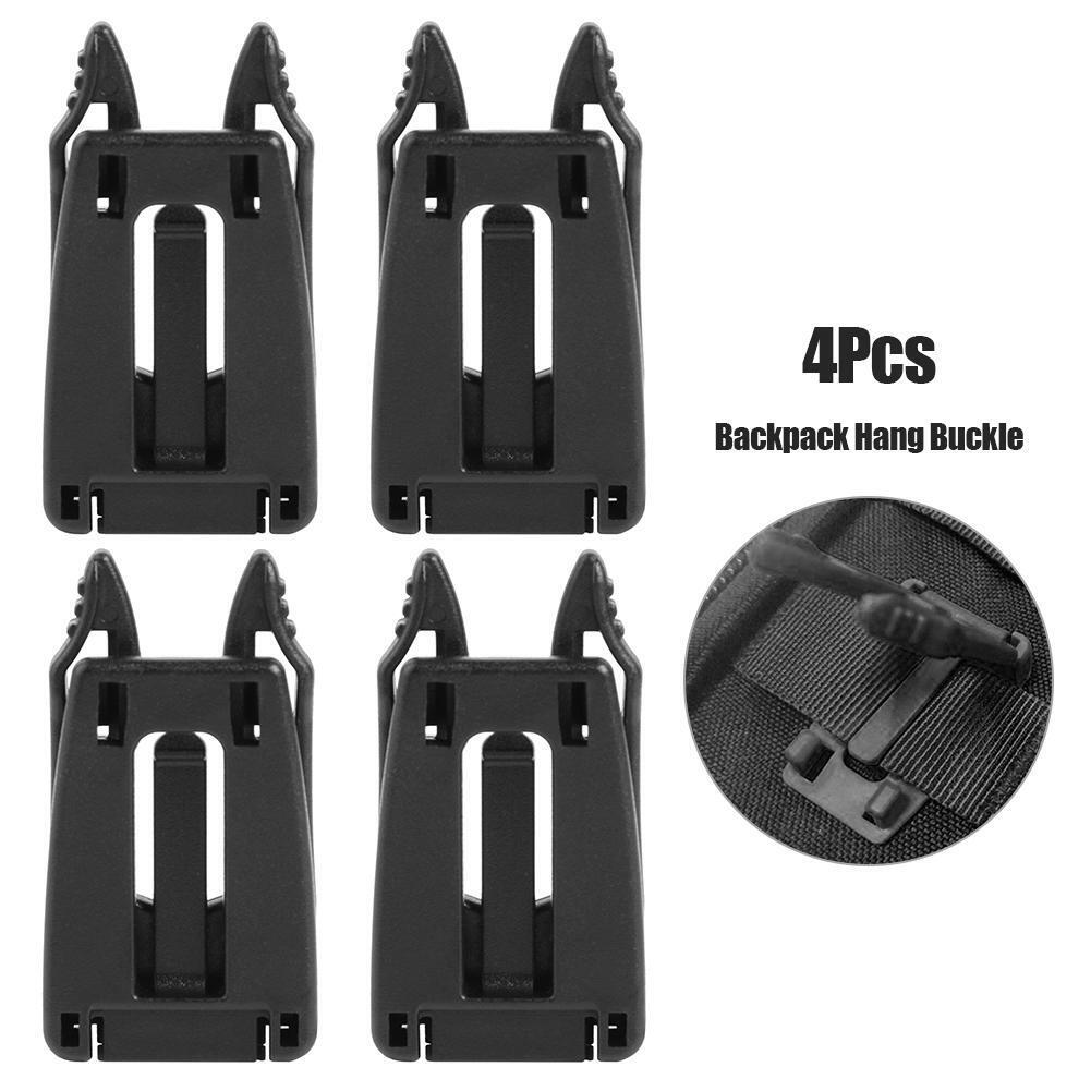 4pcs/pack Outdoor ITW Webbing Molle Attach Backpack Hang Buckle (Black)