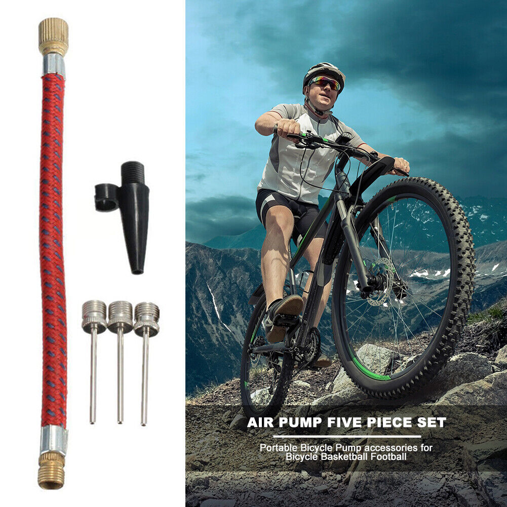 Bike Ball Pump Inflator Hose Swimming Ring Nozzle Ball Air Pump Needles