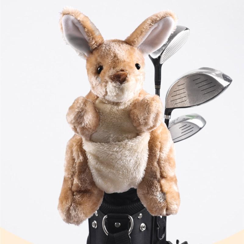 Polyester Golf Club Cute Kangaroo Shaped Headcover Golf Club Driver Head Covers