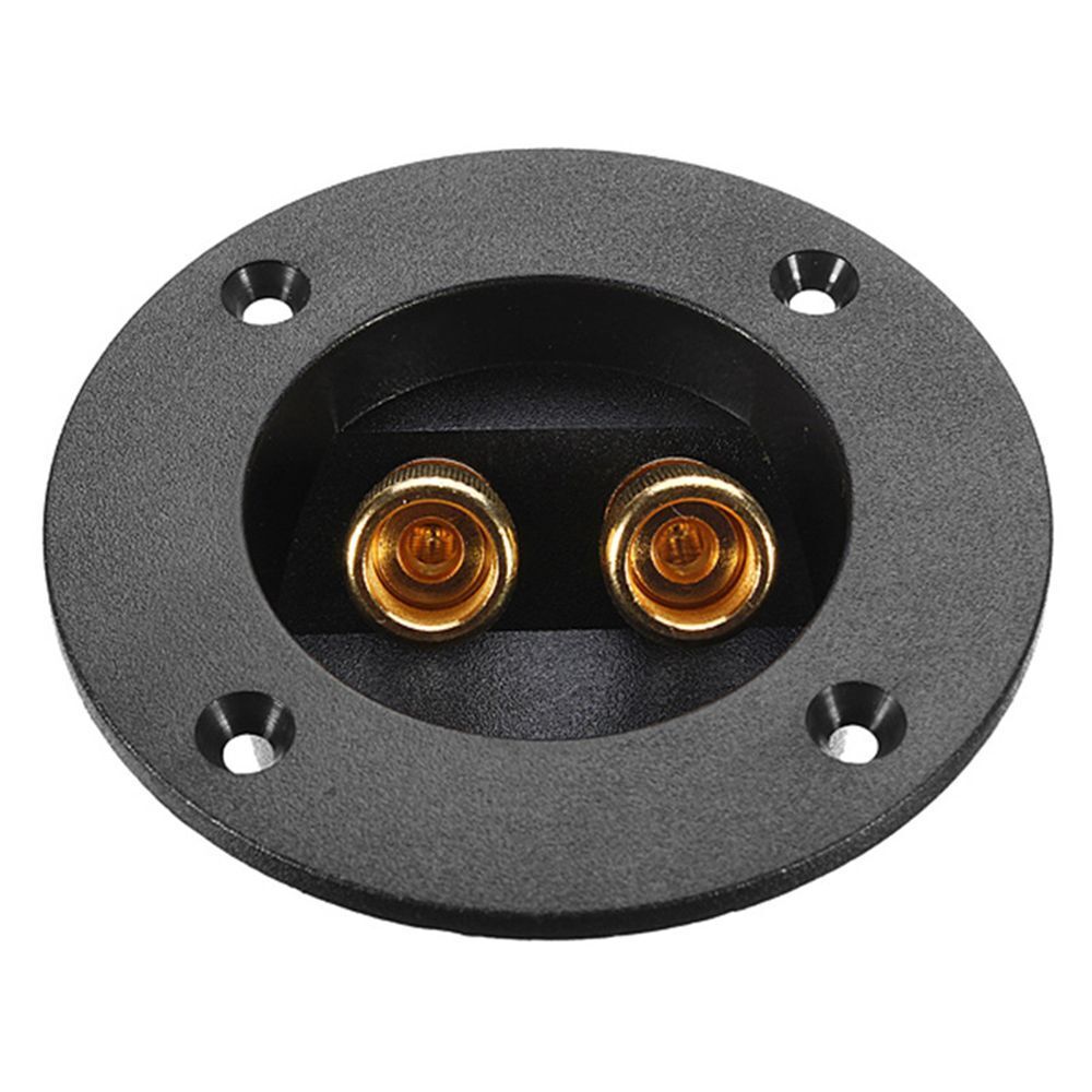 Terminal Connectors Round Boxes with 2 Banana Jack Stereo Plug Subwoofer