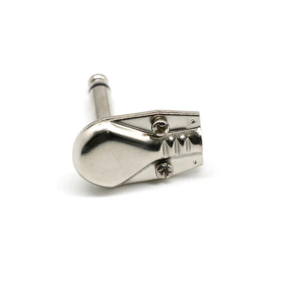 10Pieces 6.35mm  Right Angle Guitar Plug Flat   Connector