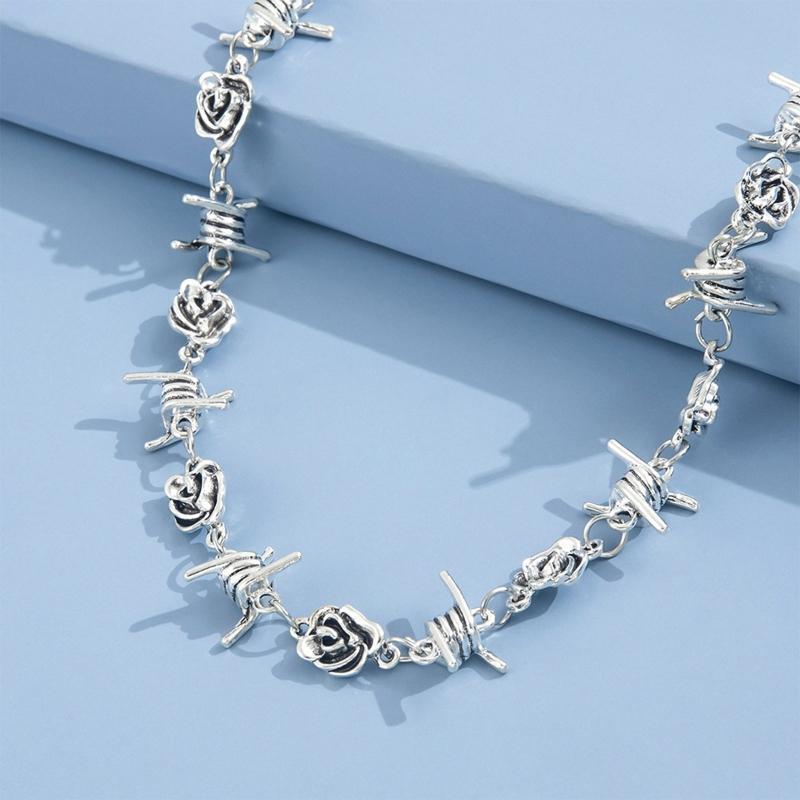 Thorns Roses Pendant Chain Necklace for Women Pendants Jewelry Charming