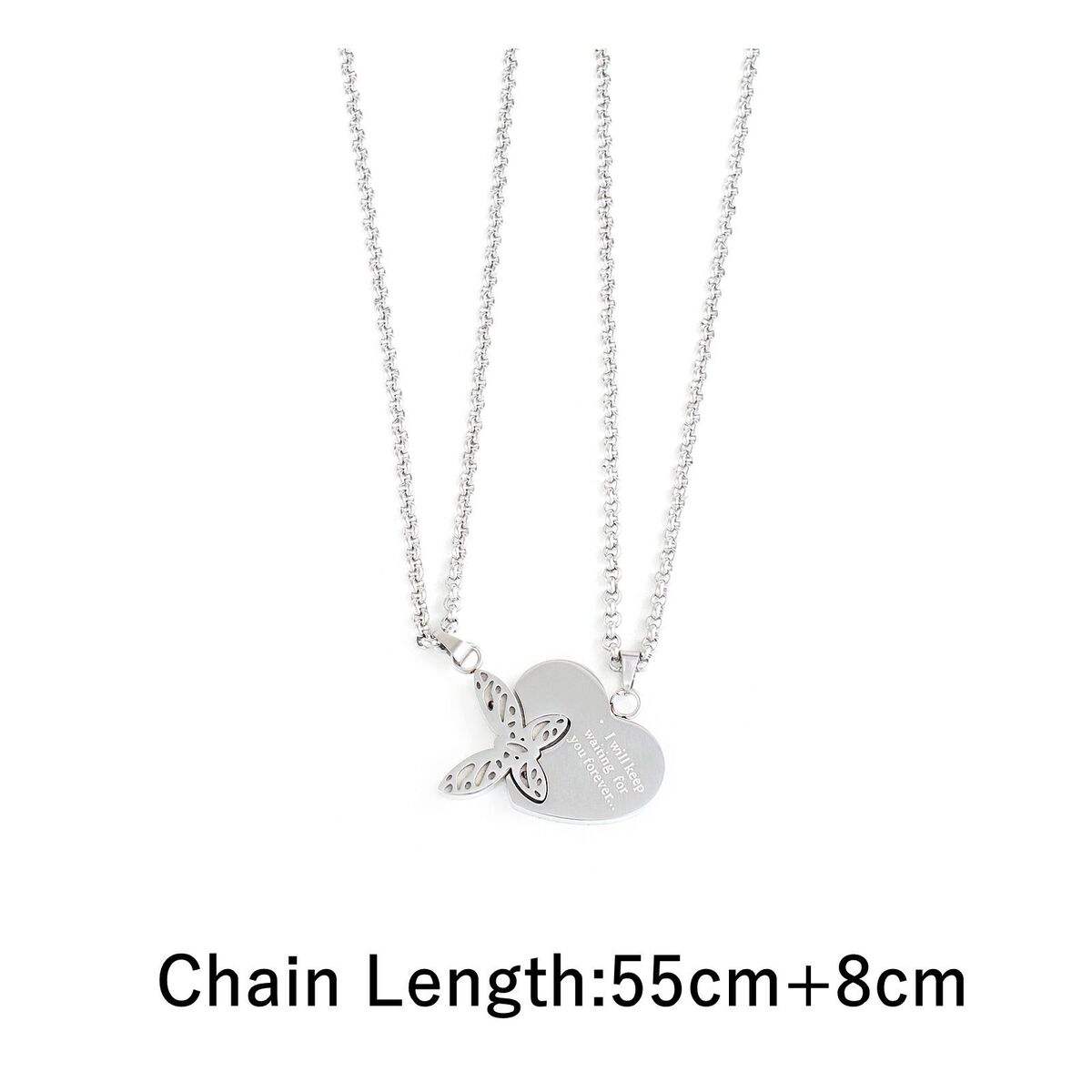 Day Heart Choker Couple Necklace Lovers Decoration Heart Drop Pendant