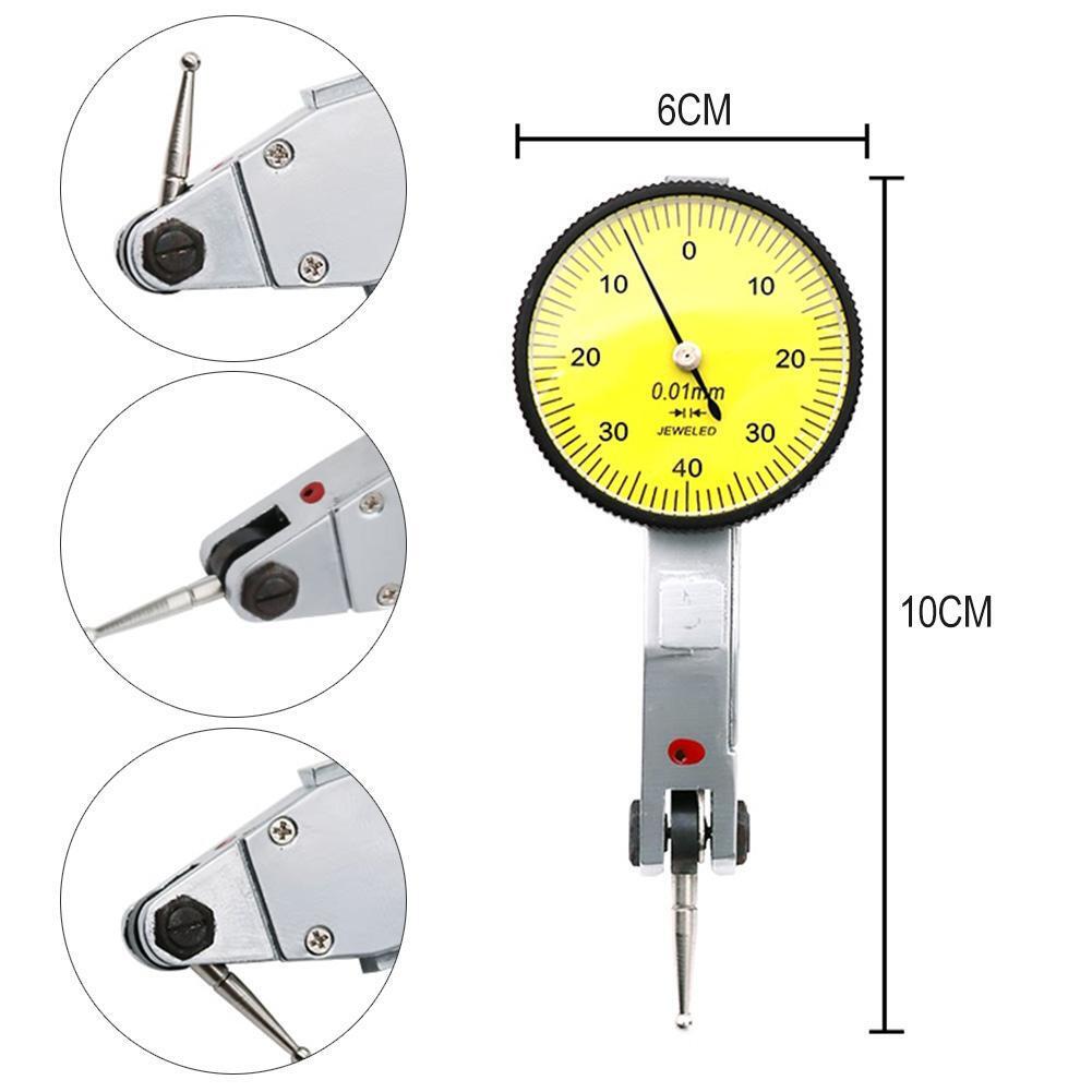 0-0.8mm Precision Waterproof Dial Test Lever Indicator Gauge Scale Meter