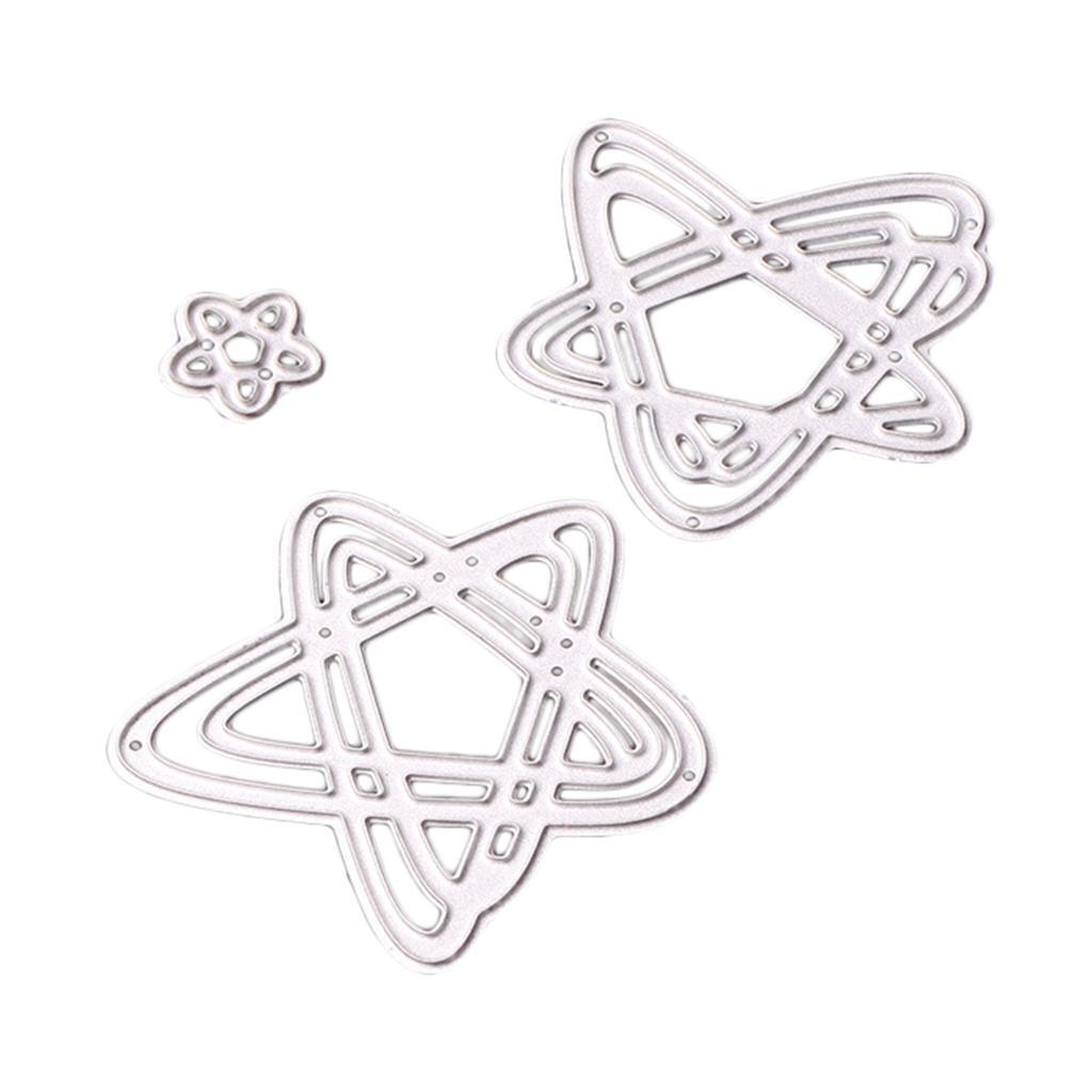 3 Pieces Star Shape Metal Cutting Dies for Scrapbook Photo Album Paper Craft