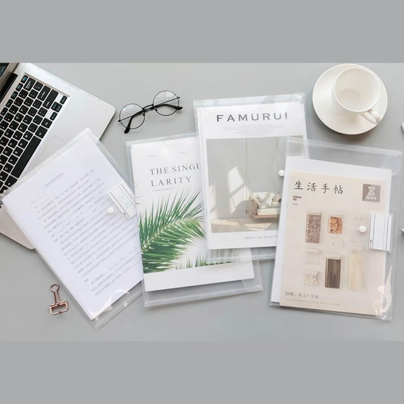 10Pcs A4 Folders Document Organizer Bags Waterproof Receipt Wallets Snap Closure