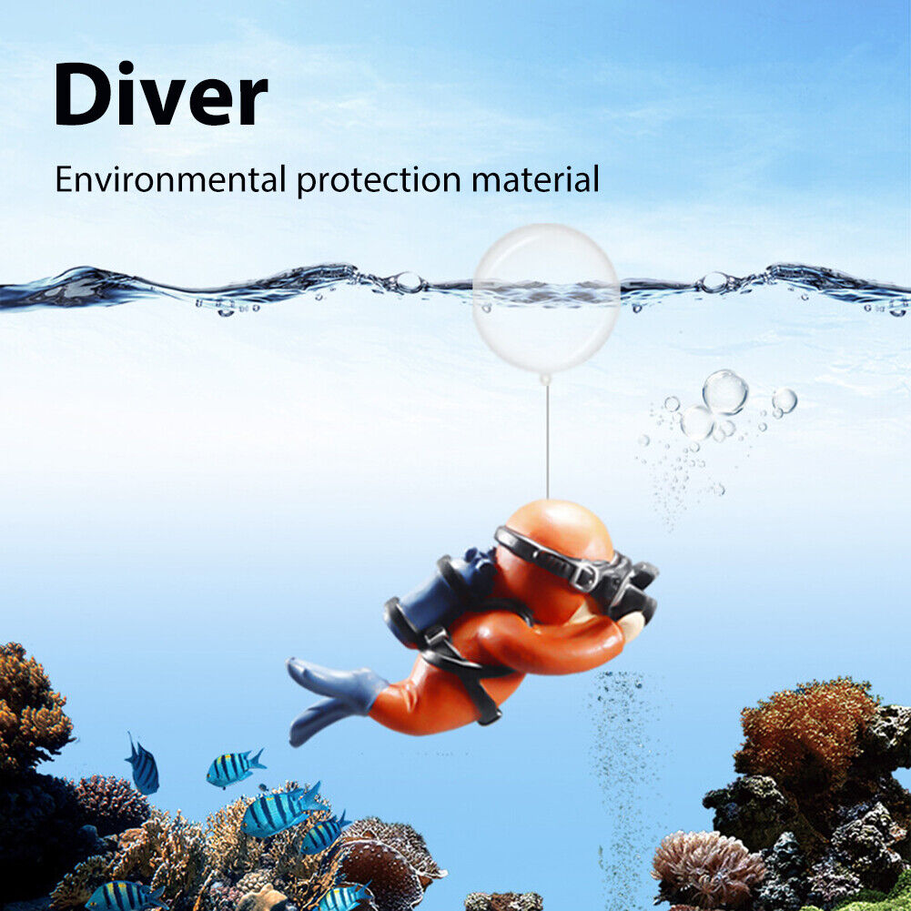 Aquarium Fish Tank Landscape Diver Underwater Aquatic Ornaments (Orange)