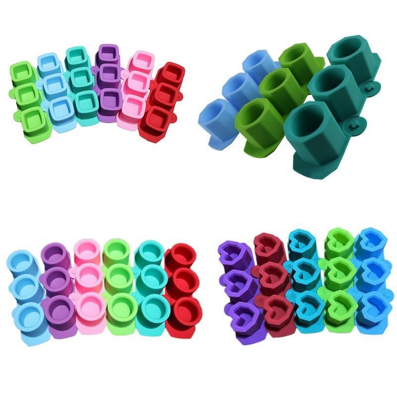 Round Candle Jar Silicone Molds for DIY Cement Concrete Plaster Square Mould