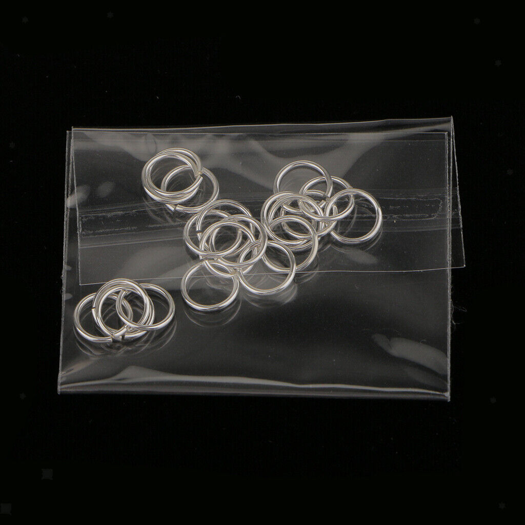 100 lot DIY Sterling  Jump Rings Bracelets 6mm Split Rings Key Chain