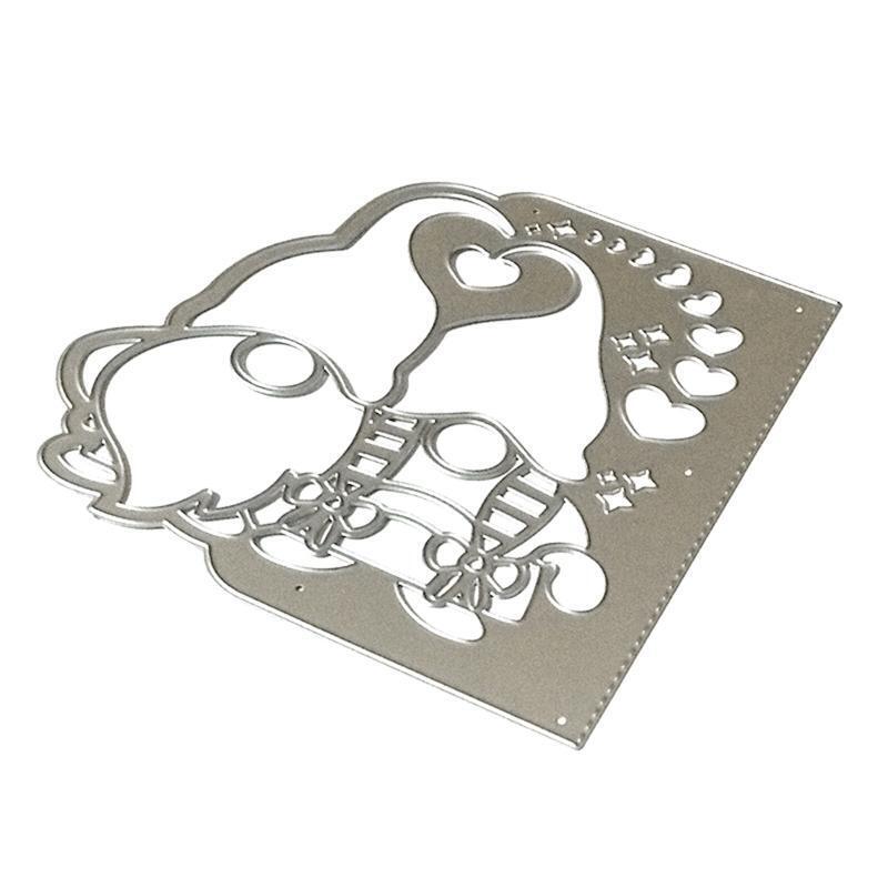 Valentine's Day Gnome Metal Cutting Dies Stencil DIY Scrapbooking Album Paper