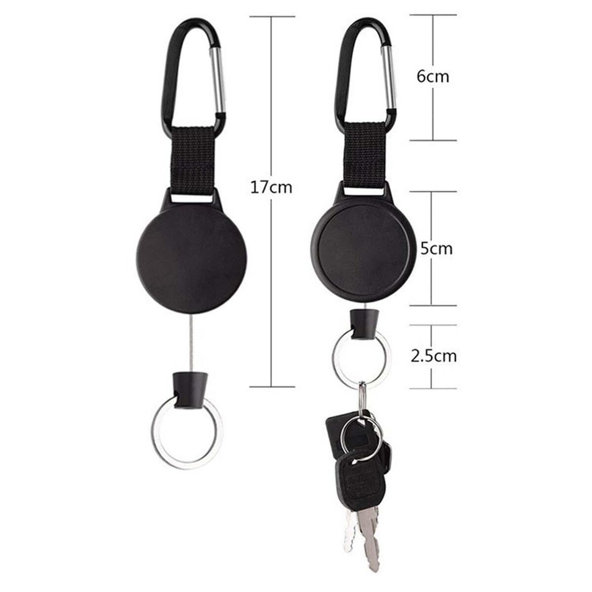 Retractable Badge Holder ID Card Holders Carabiner Key   Outdoor