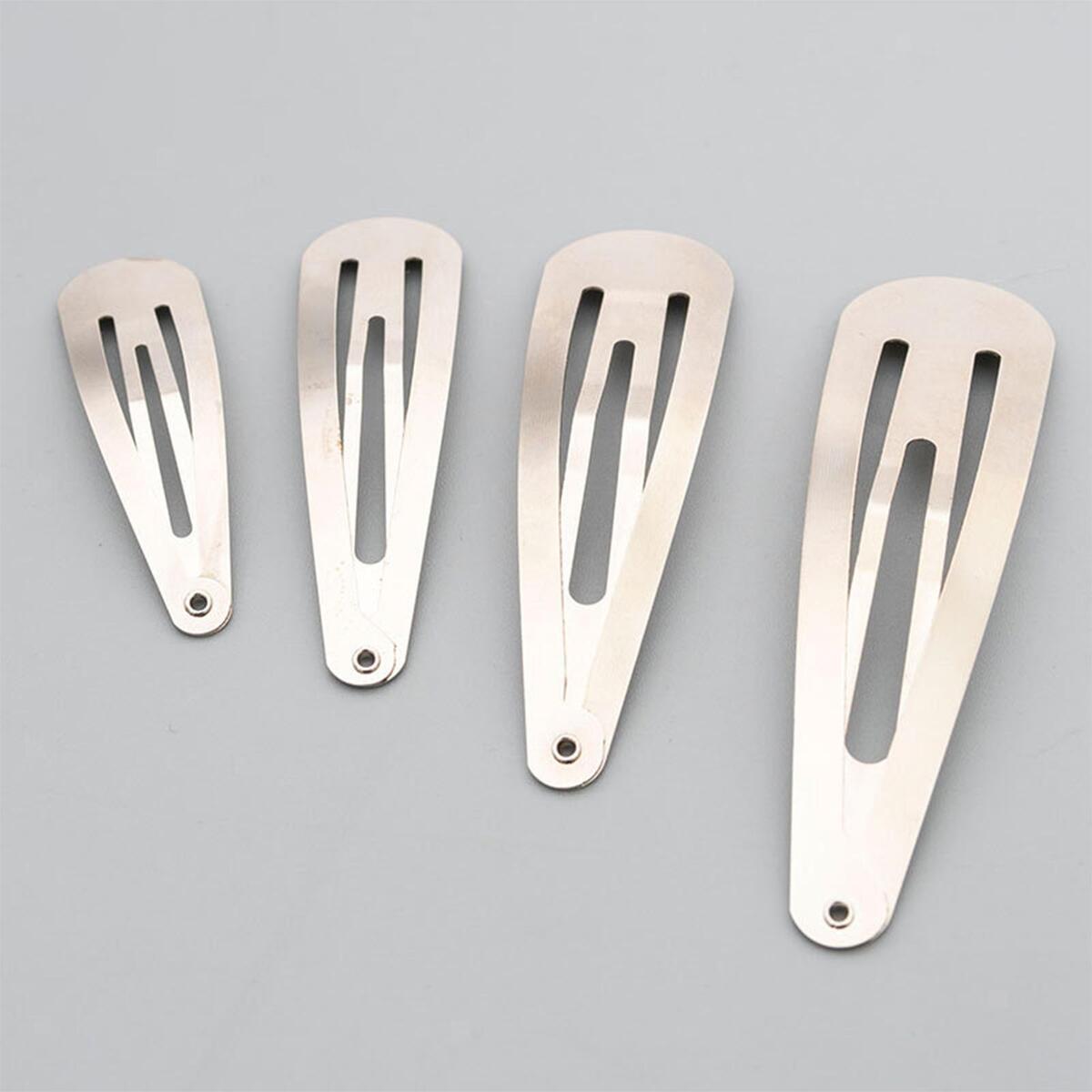 40 Pieces Metal Snap Hair Clips Barrettes 5cm 6cm 7cm 8cm for Toddlers Kids