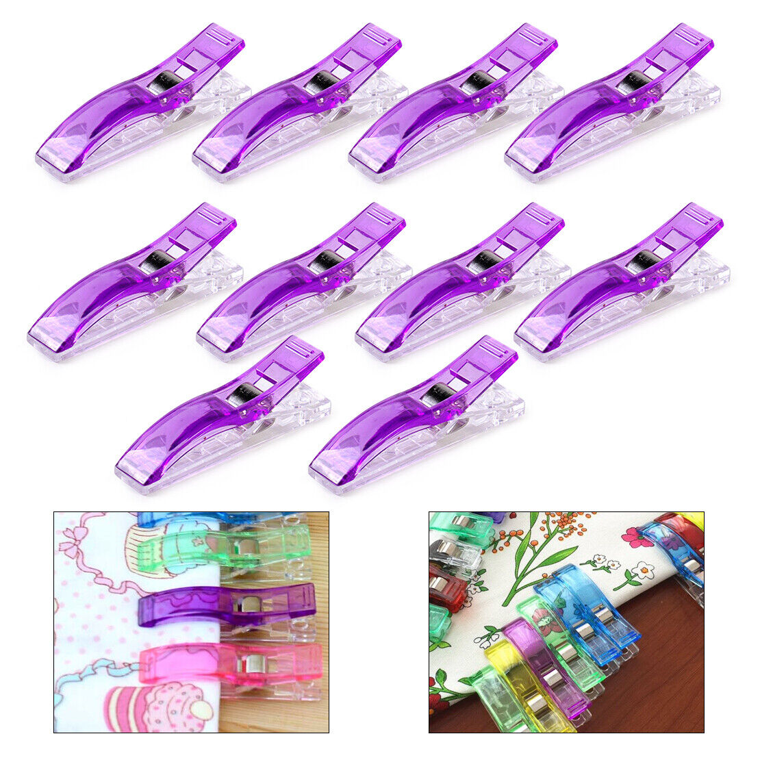 10x Wonder Clips Clamps Holder Fabric Sewing Quilting Knitting Binding Crafts Li