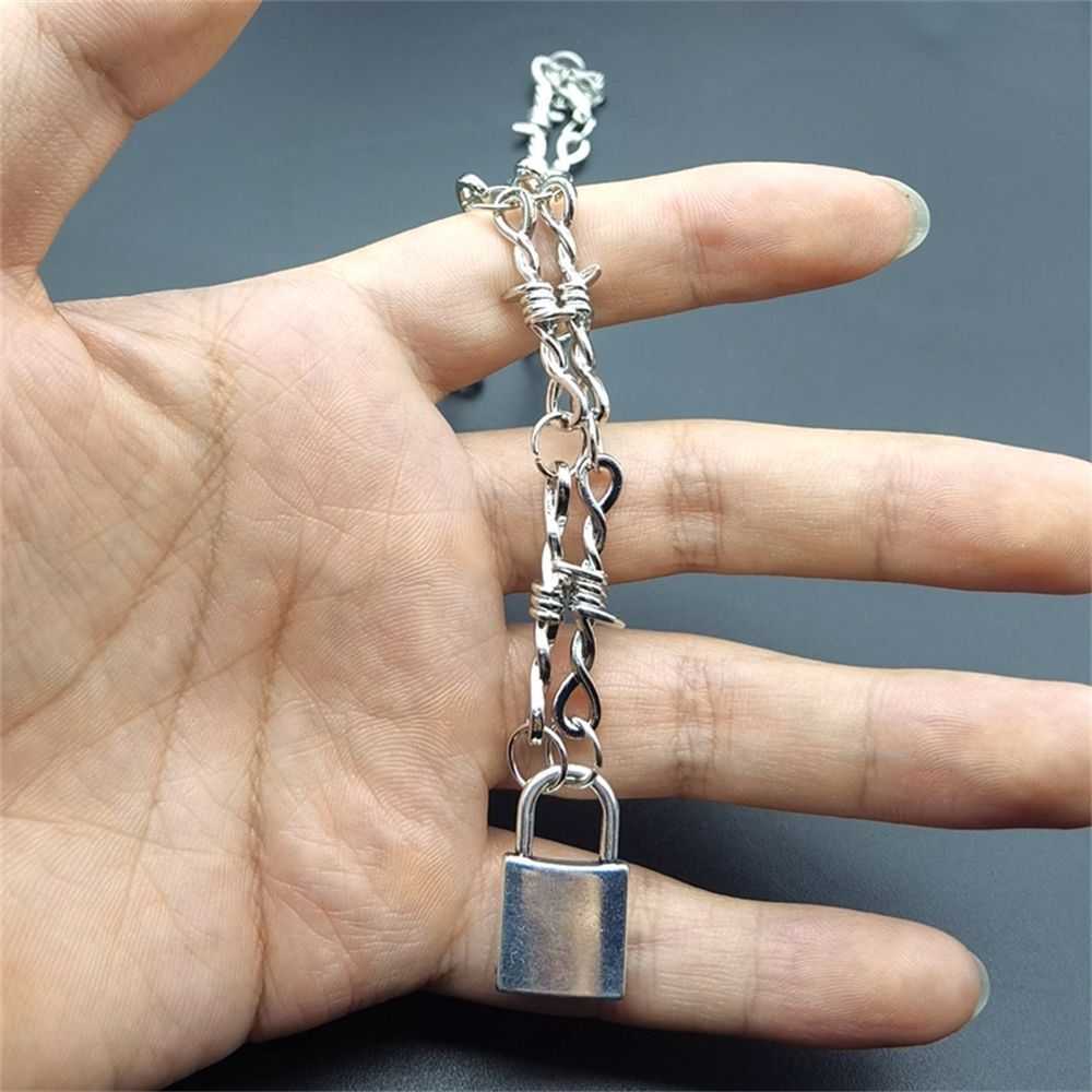 Pendant Bib Choker Biker Hip Hop Barbed Wire Brambles Punk Necklace Dark Gothic