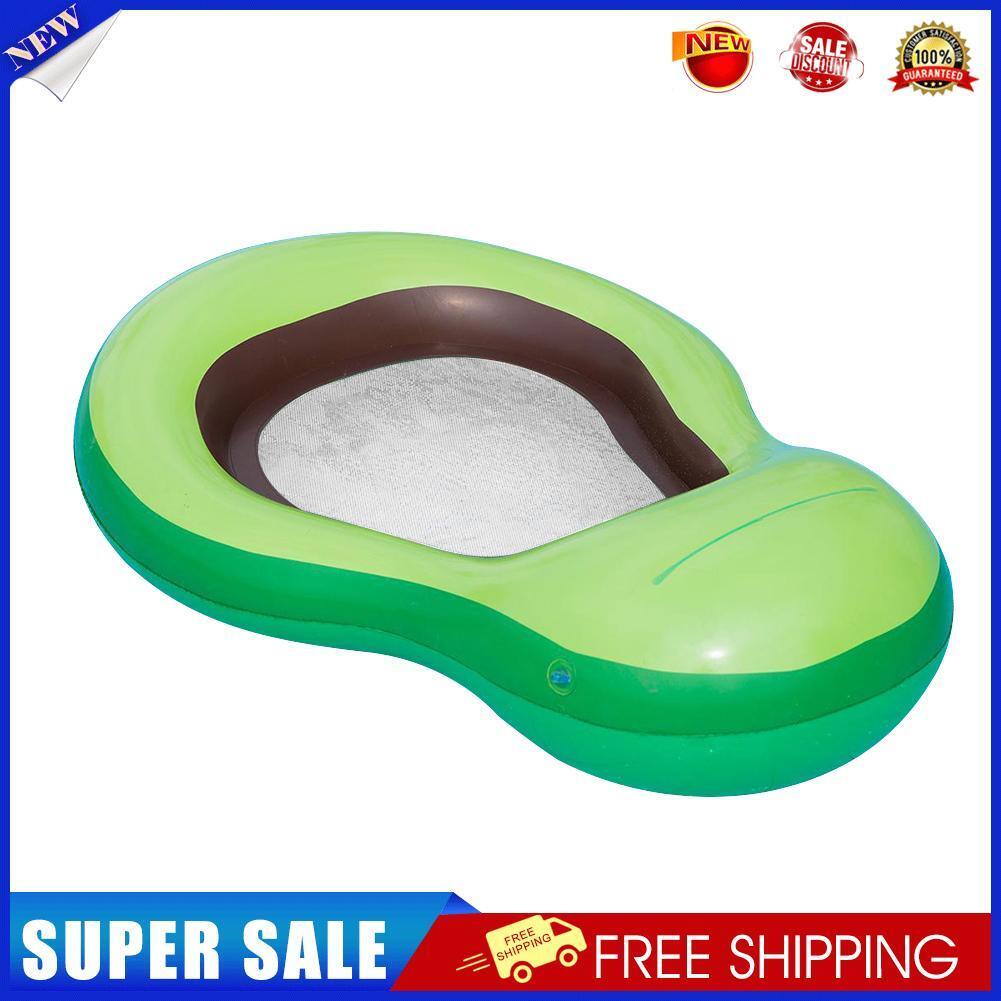 Inflatable Chair Pool Air Mattress Floating Bed Avocado Water Sport Lounger