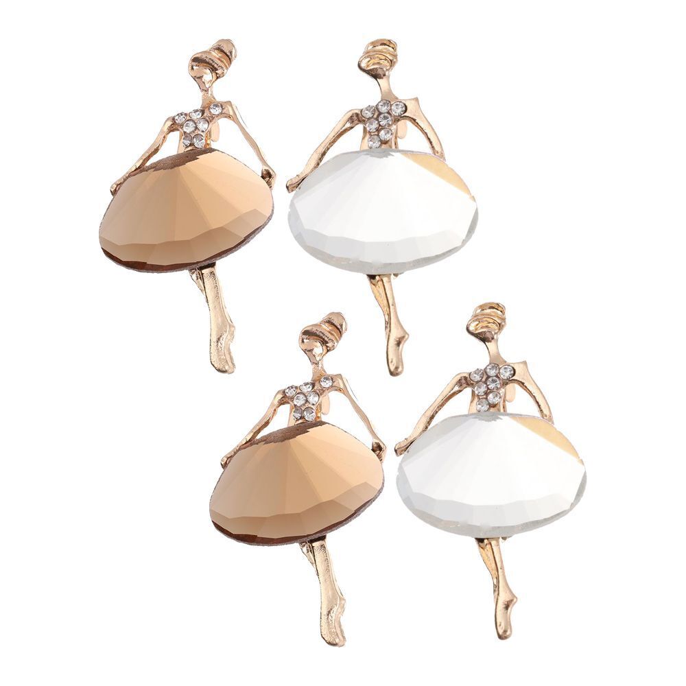 Jewelry Dancing Girl Brooches Crystal Badge Clothes Accessories Ballet Girl Pin