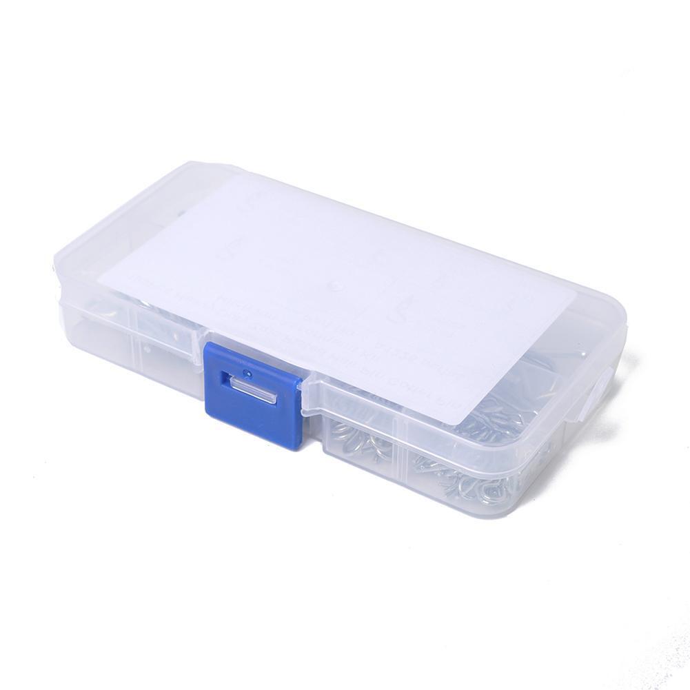 100pcs R Cotter Pins Tractor Pin Clips Split Fastener Pins w/ Plastic Box