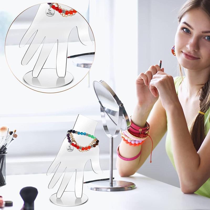 Jewelry Display Holder Acrylic Hand Ring Holders for Home Show Organization