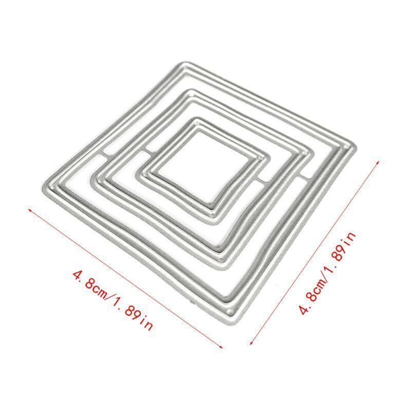 Square Frame Metal Cutting Dies Stencil DIY Scrapbooking Album Stamp Paper Cards