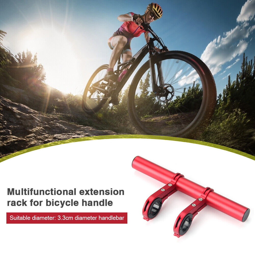 Bicycle Handlebar Extender Bike Headlight Clamp Extension Bracket (Red)
