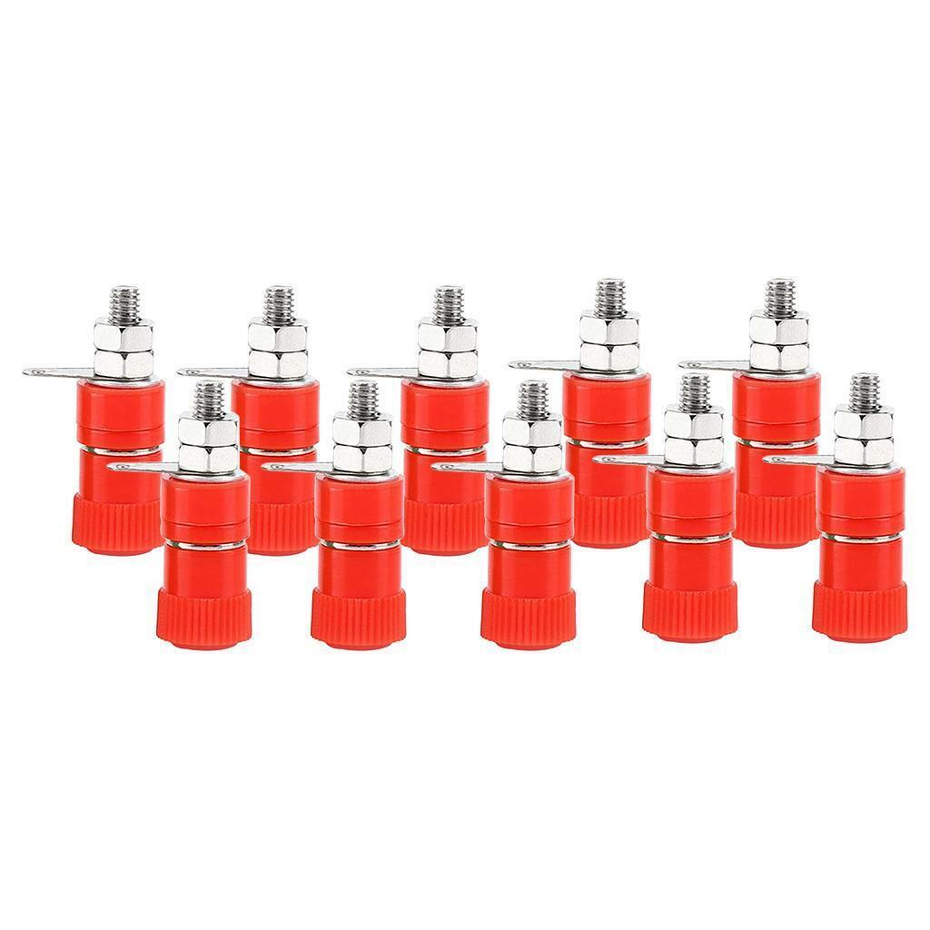 10pcs/ 4mm Banana Socket Binding Posts Terminal Nut Banana Plug