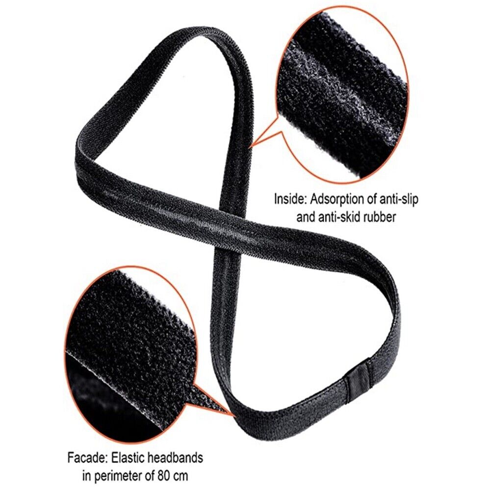 4pcs Non-Slip Elastic Sports Headbands Sweat-absorbing Yoga Woven Hair Band