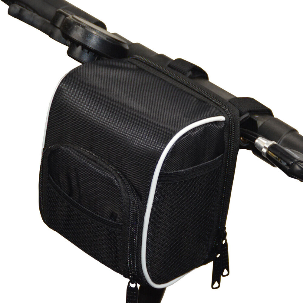 Handlebar Basket Bag with Rain Cover for MTB Road Bike Electric Scooter