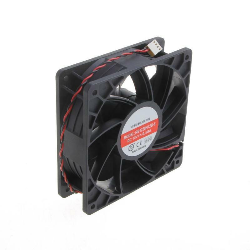 RB1238H12B-6 12CM Cooling Fan 120mm DC12V 0.58A 12x12x3.8cm 4P PMW Ball Bearing