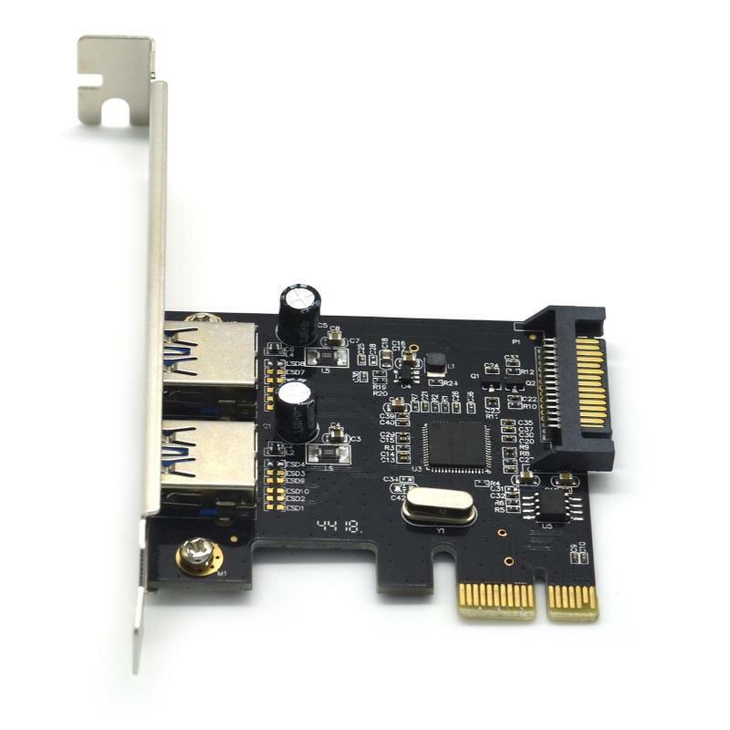 2 Port PCI-E X4 X8 X16 Adapter Board Extension Card PCIE USB 3.1 Adapter Card