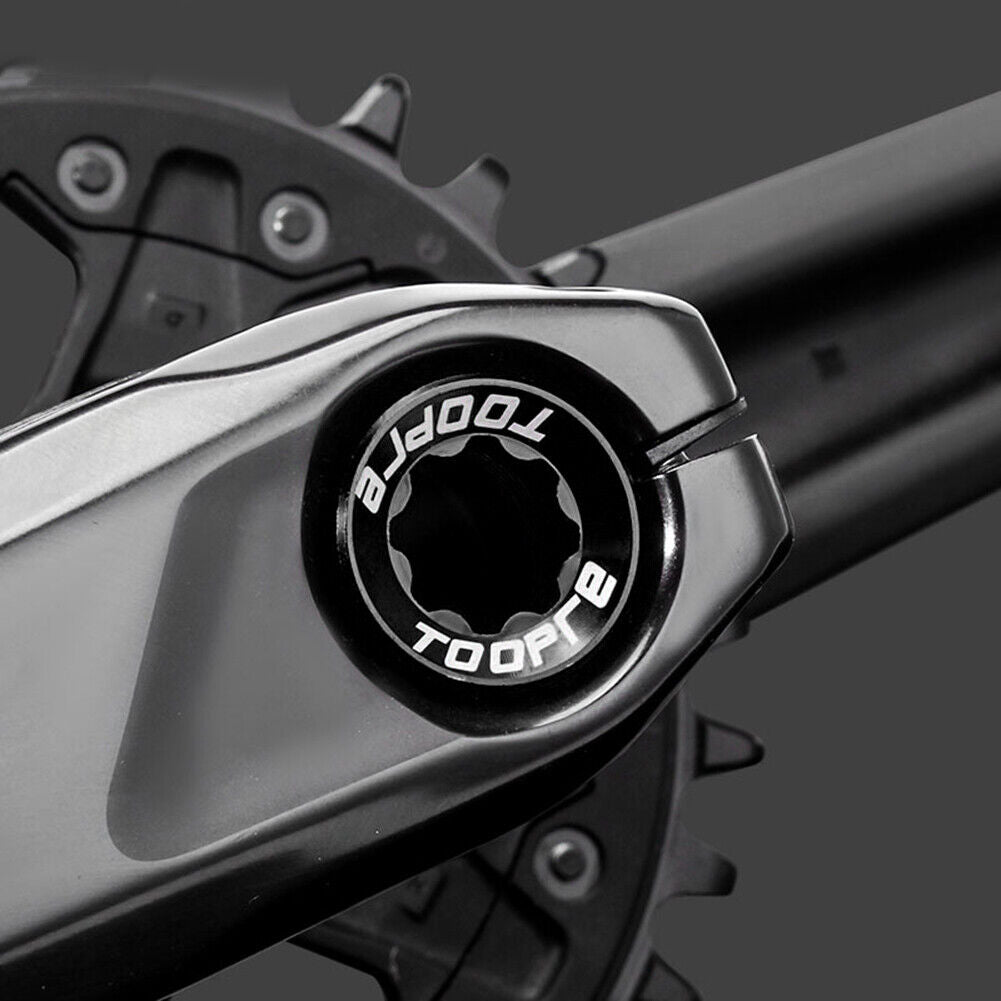 TOOPRE 2pcs MTB Bike Crank Cover Screw M20 BB Fixing Bolt with Tool (Black)