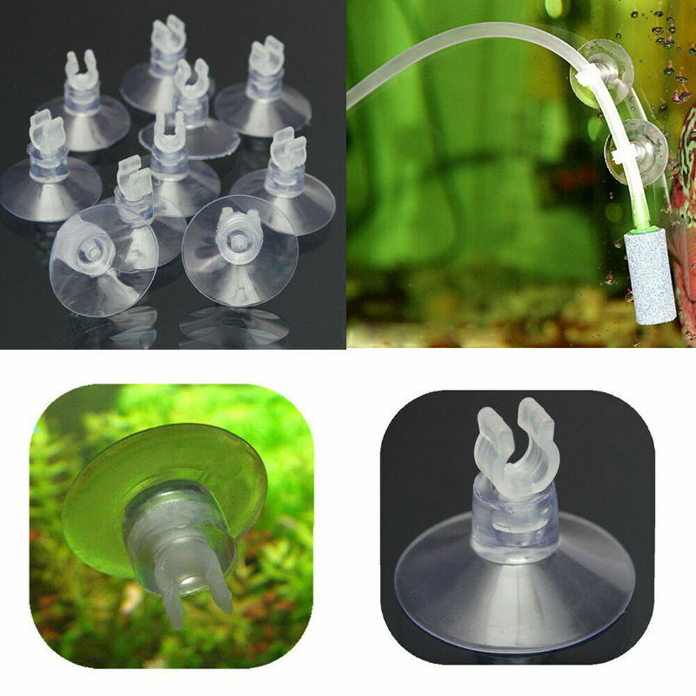 10pcs Aquarium Fish Tank Suction Cup Sucker Holders Fr Air Line Tube Hose Pump
