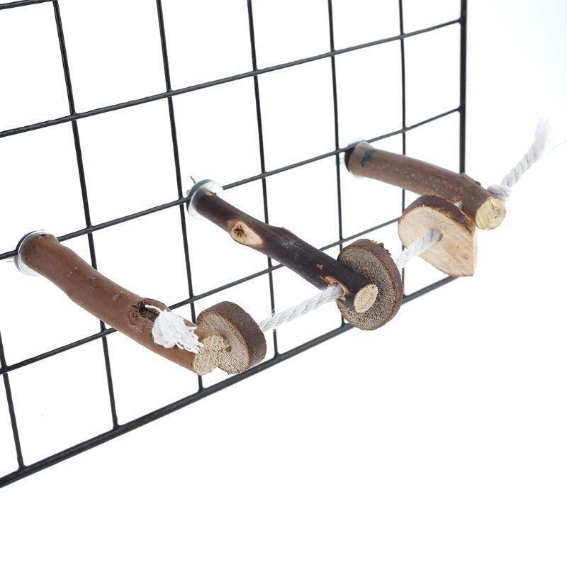 Pet Bird Parrot Cockatiel Stand Frame Parakeet Cage Ladder Climbing Hammock