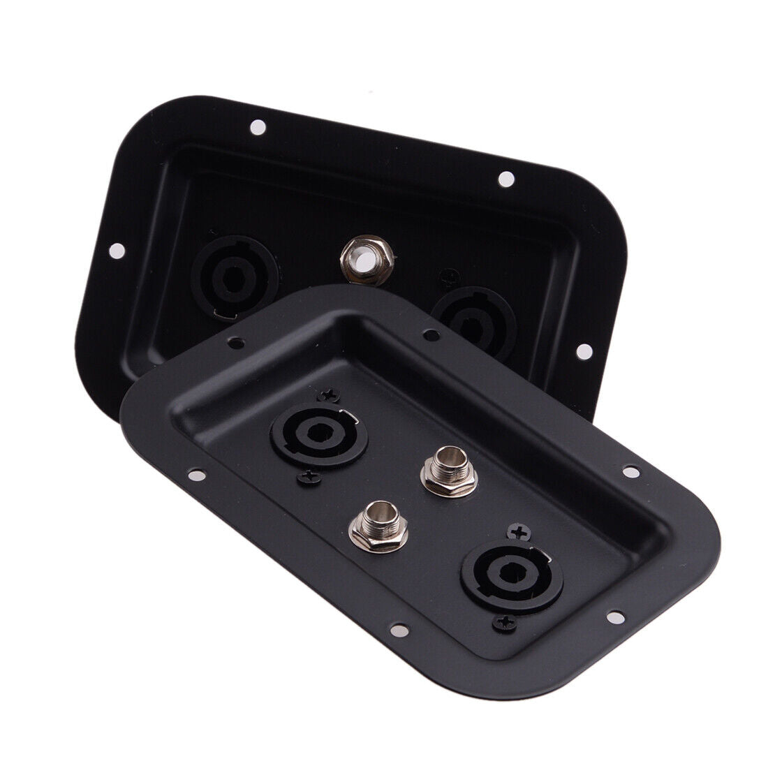 2x Speaker Jack Plates w/ Dual SpeakON NL4 1/4" Female Jacks for PA Speakers