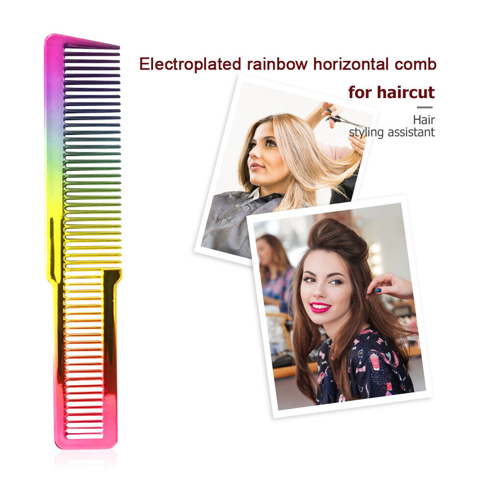 Haircut Hairdresser Comb Colorful Rainbow Comb Hairdressing Styling Tool