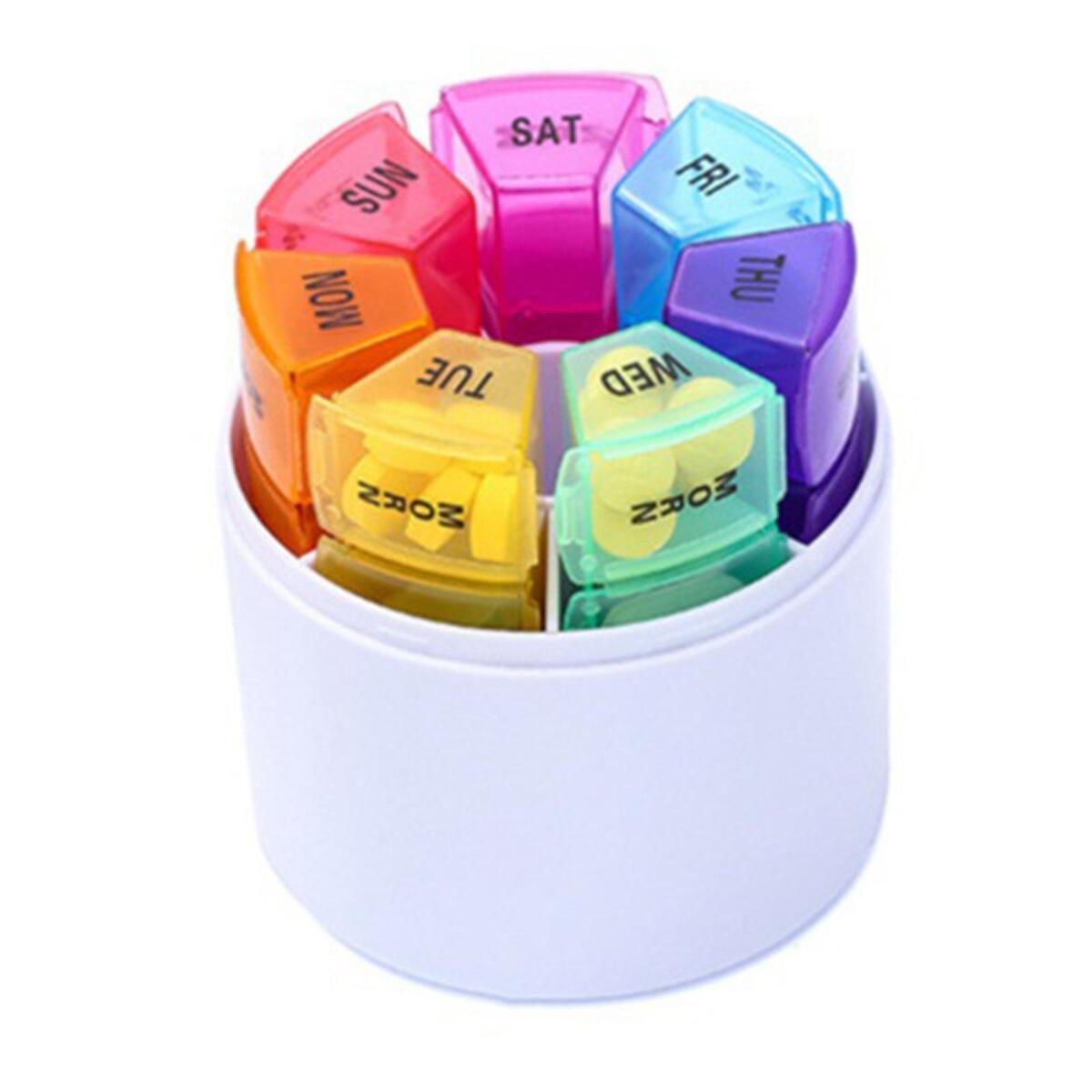 Medicine Box  28 Compartment Transparent Coloured Medicine Holder